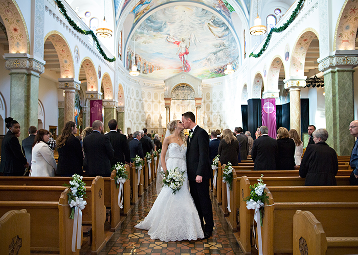 Brittany & Nicholas - Cleveland Elegance | Karen Menyhart Photography | As seen on TodaysBride.com | Cleveland Wedding Photography, Winter wedding ideas, church ceremony