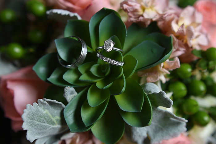 Stacey & Eric - A Cozy Ohio Wedding | Love is All you Need Photography | As seen on TodaysBride.com | Ohio real wedding, succulet bridal bouquet