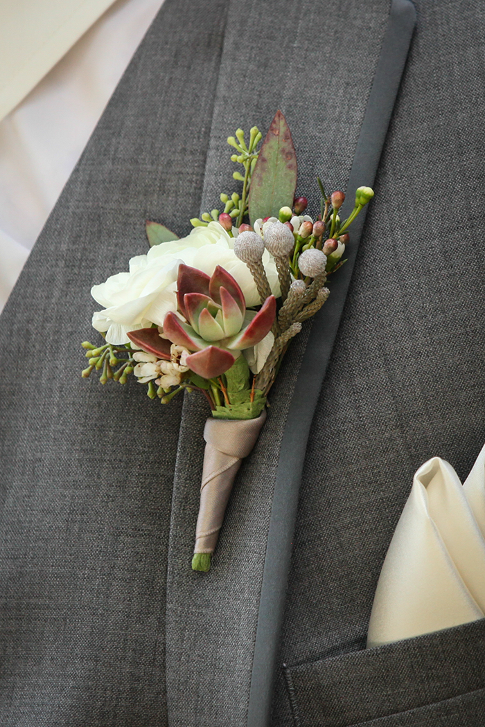 Haley & John - Vintage Inspired | Photos by Malick Photo | As seen on TodaysBride.com | Real ohio wedding, vintage wedding decor ideas, wedding photography, boutonniere