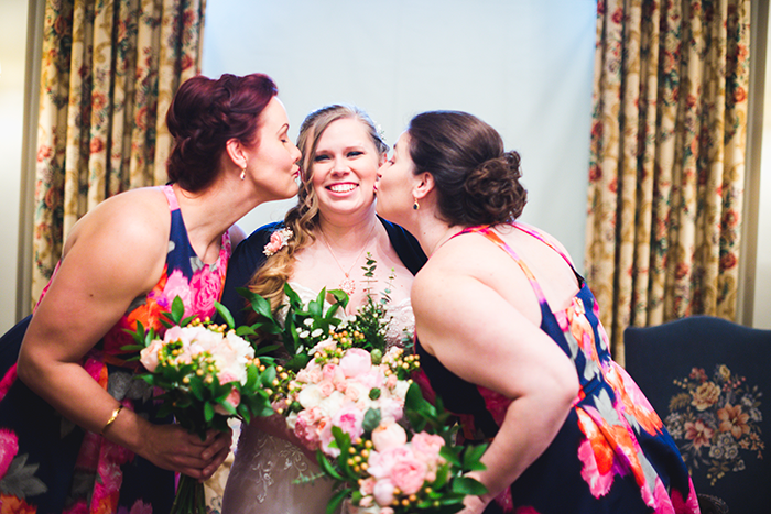 Nicole & Jason - Bright Backyard Wedding | Hai Bales Photography | As seen on Todaysbride.com Real Ohio Weddings | navy and gold wedding, ohio wedding, wedding photography, youngstown wedding, preppy wedding, unique wedding decor, printed bridesmaid dresses