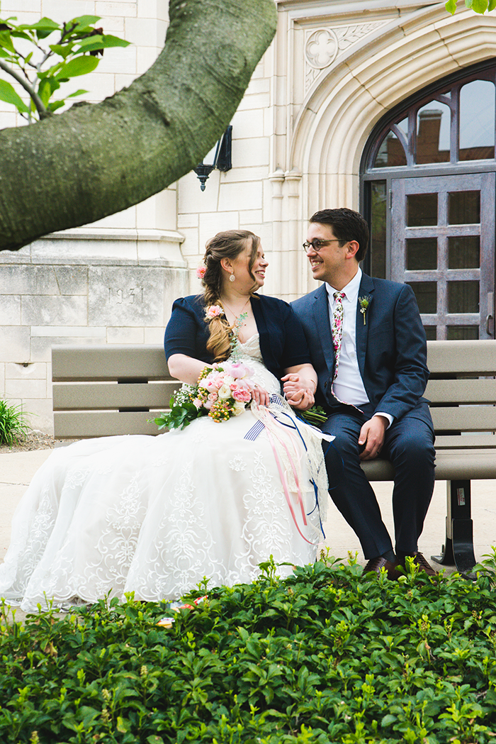 Nicole & Jason - Bright Backyard Wedding | Hai Bales Photography | As seen on Todaysbride.com Real Ohio Weddings | navy and gold wedding, ohio wedding, wedding photography, youngstown wedding, preppy wedding, unique wedding decor, 