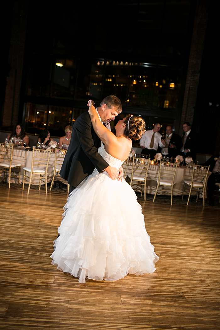 Jessica & Michael - Cleveland Couple | BCR Studios by Brad | Real Wedding as seen on TodaysBride.com Today's Bride | Cleveland Real Wedding Photography, blush ivory and gold wedding, reception