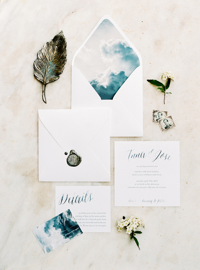 Envelope Liners| Branco Prata | As Seen on TodaysBride.com