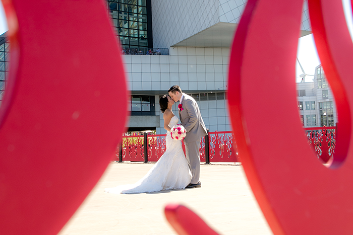 Fransiska & Craig - Classic in Cleveland | Kay Photo & Design | Real Ohio Wedding as seen on TodaysBride.com, cleveland wedding, city wedding, navy and pink wedding, wedding photography