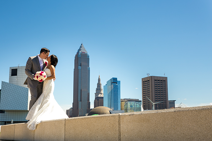 Fransiska & Craig - Classic in Cleveland | Kay Photo & Design | Real Ohio Wedding as seen on TodaysBride.com, cleveland wedding, city wedding, navy and pink wedding, wedding photography