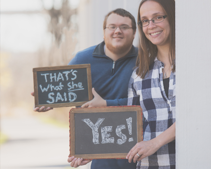 Engagement Signage | OH Snap! Photography | As seen on TodaysBride.com