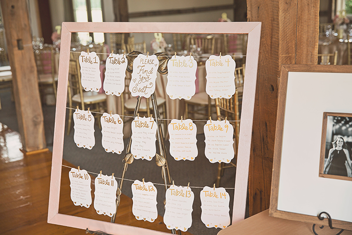 Amanda & Shawn - The Sweetest Day | Oh Snap! Photography | Real Wedding As seen on TodaysBride.com | Real ohio wedding, blush and gold wedding, wedding photography, blush and gold wedding color pallet escort cards, seating chart