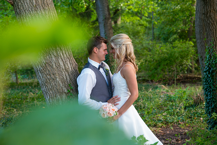 Tiffany & Christopher - Simply Vintage | Kay Photo & Design | Real Wedding as seen on TodaysBride.com | Real Ohio Wedding, vintage wedding, peach wedding ideas, mansion wedding, woodland wedding, skeleton key wedding decor