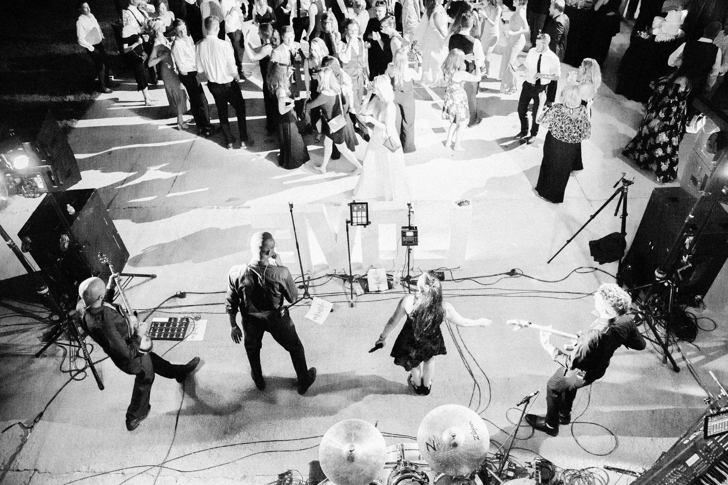 rock the house entertainment RTH Live! wedding band performing in front of guests