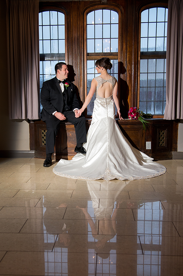 Meghan & Roberto - Seasonal Scarlet Wedding Day | Real Cleveland Ohio Wedding as seen on TodaysBride.com, scarlet red and grey pewter wedding inspiration, elegant wedding