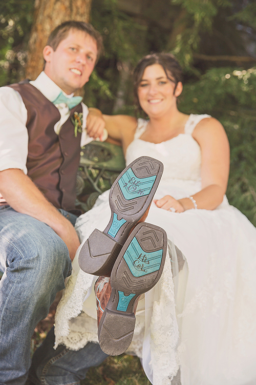 Jackie & Nicholas - Rustic Tree Farm Wedding | Oh Snap! Photography, real Ohio wedding as seen on TodaysBride.com, country ohio wedding, rustic wedding, bride cowboy boots, bride in cowgirl boots
