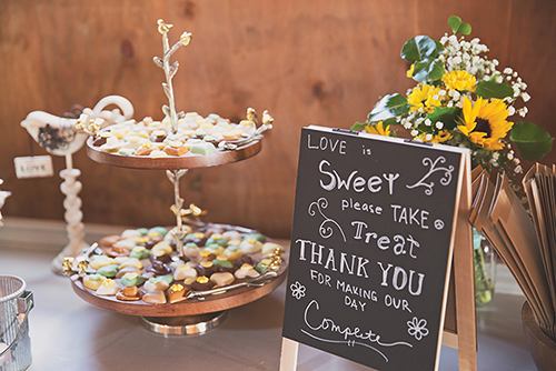 Jackie & Nicholas - Rustic Tree Farm Wedding | Oh Snap! Photography, real Ohio wedding as seen on TodaysBride.com, country ohio wedding, rustic wedding, dessert table sign