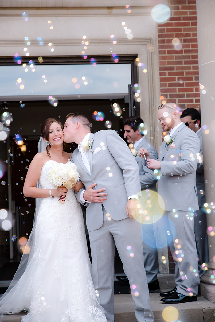 Sarah & Nathan - Pretty in Plum | Jadie Foto | Cleveland Wedding as seen on Todaysbride.com, plum wedding decor, purple wedding, bride and groom