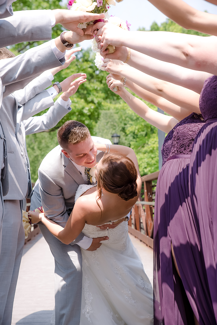 Sarah & Nathan - Pretty in Plum | Jadie Foto | Cleveland Wedding as seen on Todaysbride.com, plum wedding decor, purple wedding, bride and groom