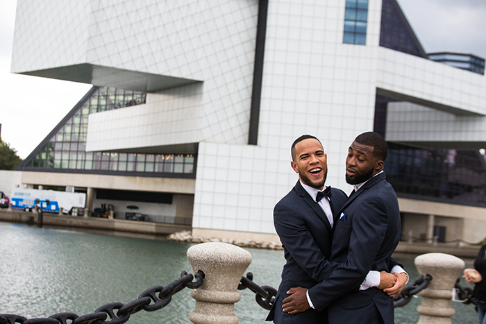 Mario & Ryan - Rustic Meets Modern | JazzyMae Photography, real cleveland wedding as seen on todaysbride.com, gay wedding, lgbtq wedding, cleveland wedding, warehouse wedding, navy and yellow wedding