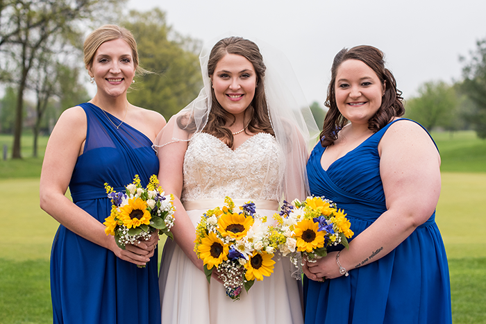 Kelsey & Brandon - Spring Sunflower Wedding, as seen on TodaysBride.com, sabrina hall photography, blue and yellow wedding with sunflowers, plus size bride, blue and yellow wedding colors