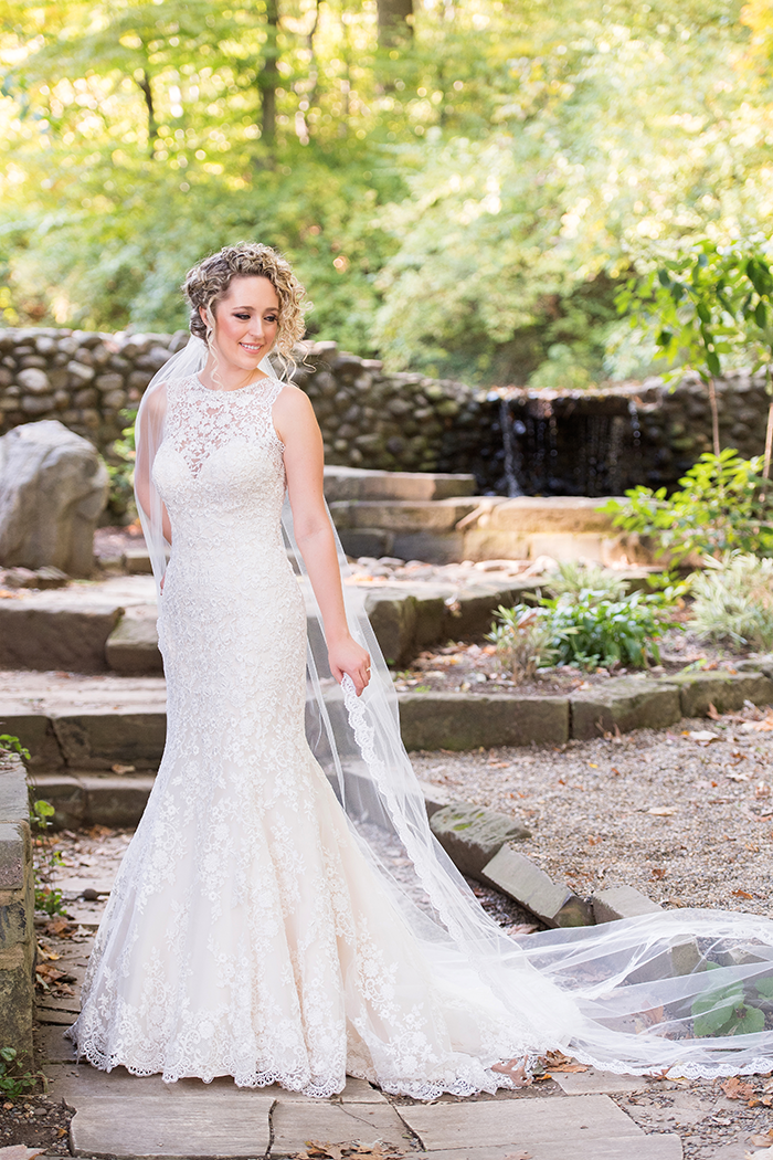 Watercolor Wedding - Real Wedding by Klodt Photography on TodaysBride.com, purple watercolor wedding ideas, wedding dress, watercolor wedding decor, purple wedding colors, cathedral veil