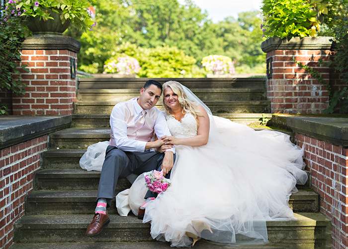 Carolyn & Richard - Stan Hywet Wedding Ceremony, Karen Menyhart Photography, real ohio wedding, pink and white wedding