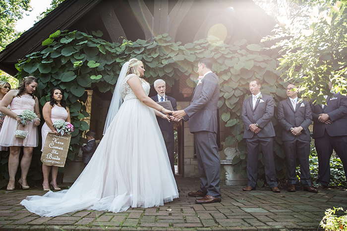 Carolyn & Richard - Stan Hywet Wedding Ceremony, Karen Menyhart Photography, real ohio wedding, pink and white wedding