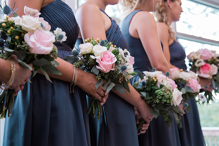 Kelly & Chris - Chagrin Falls Wedding | Orchard photography as seen on TodaysBride.com, ohio wedding, bride, groom, natural wedding, neutral wedding, bridesmaids dresses gray bridesmaid gowns