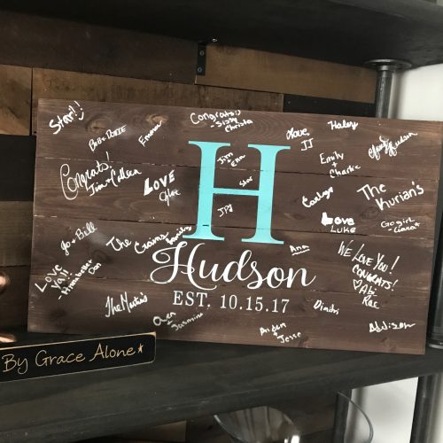 Wooden Guestbook Sign