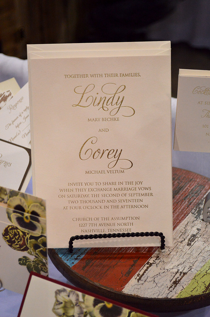 Wedding invtations at the Today's Bride Wedding Show