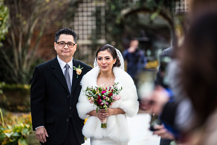 Aileen & Bernard's Garden Wedding - columbus ohio real wedding inspiration as seen on TodaysBride.com. Photography by JazzyMae Photography. Garden wedding ceremony