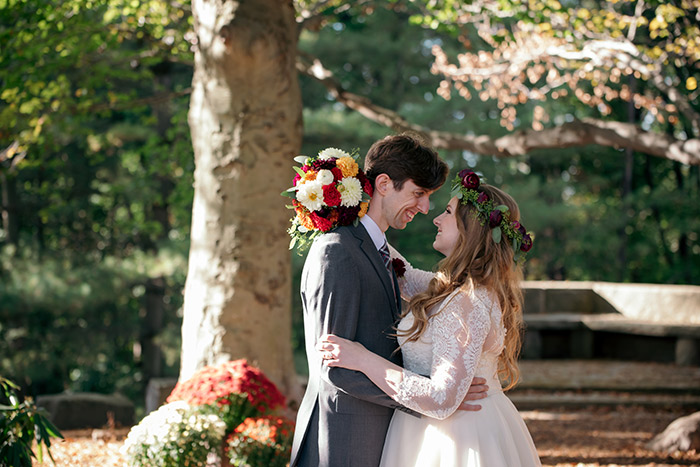 Real akron ohio wedding, flower crown, bridal, stan hywet wedding, outdoor wedding, garden ceremony, wedding inspiration