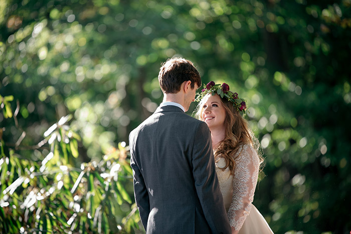 Real akron ohio wedding, flower crown, bridal, stan hywet wedding, outdoor wedding, garden ceremony, wedding inspiration