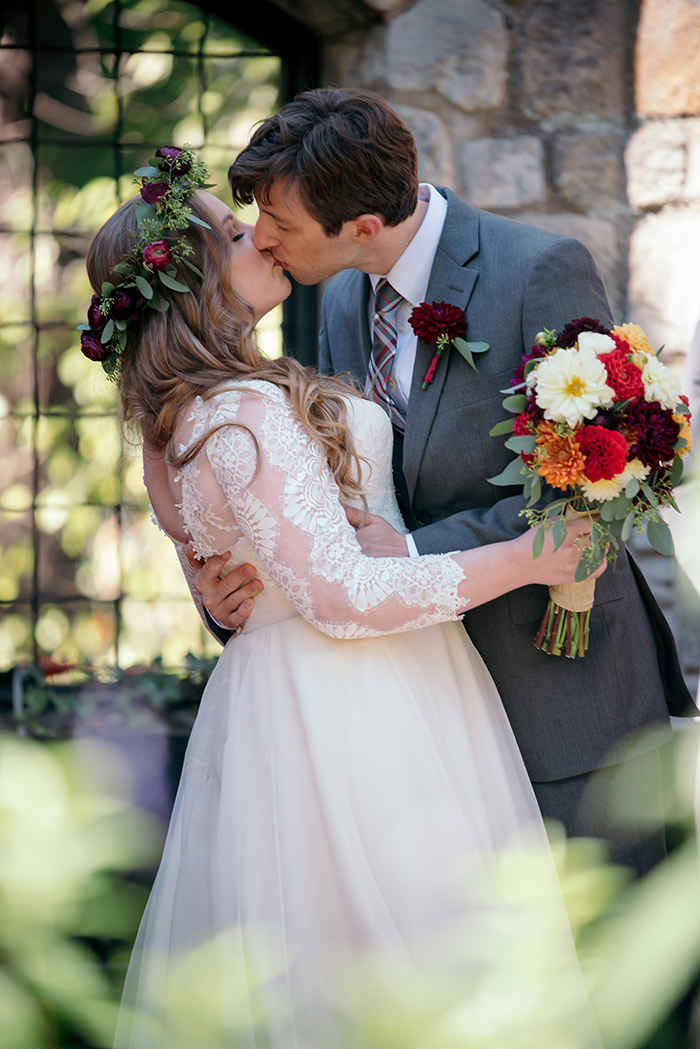 Real akron ohio wedding, flower crown, bridal, stan hywet wedding, outdoor wedding, garden ceremony, wedding inspiration