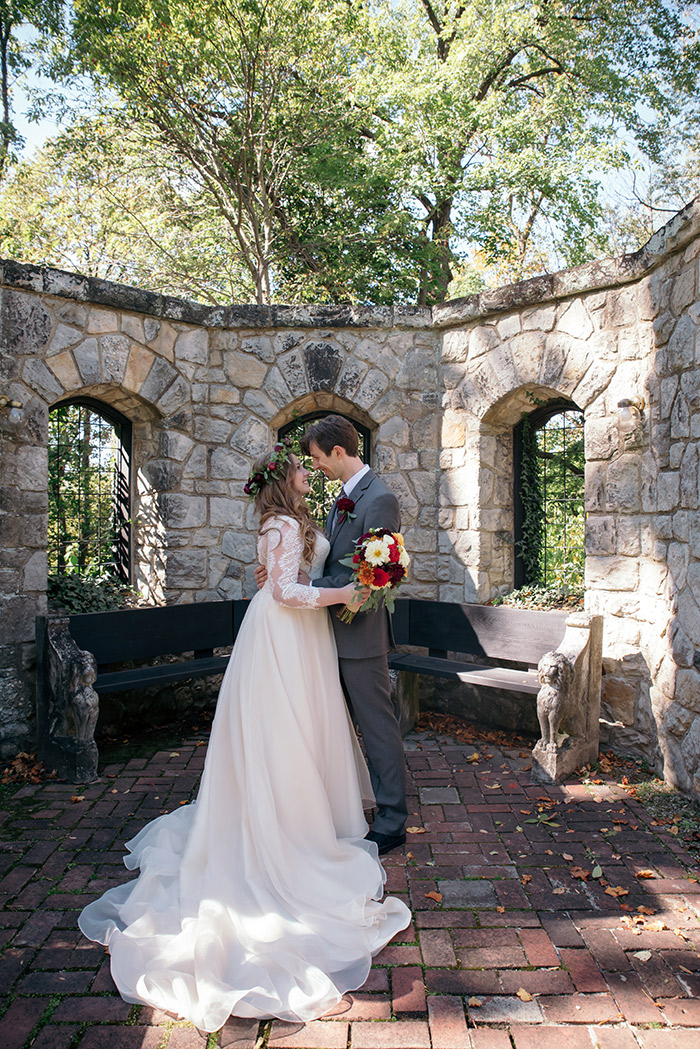 Real akron ohio wedding, flower crown, bridal, stan hywet wedding, outdoor wedding, garden ceremony, wedding inspiration