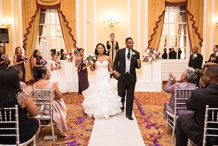 Adrienne & Joseph's Perfect Purple Wedding, purple wedding inspiration, cleveland ohio wedding, photos by JazzyMae Photography on TodaysBride.com