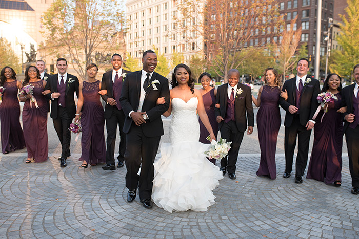 Adrienne & Joseph's Perfect Purple Wedding, purple wedding inspiration, cleveland ohio wedding, photos by JazzyMae Photography on TodaysBride.com