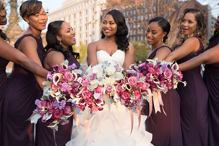 Adrienne & Joseph's Perfect Purple Wedding, purple wedding inspiration, cleveland ohio wedding, photos by JazzyMae Photography on TodaysBride.com