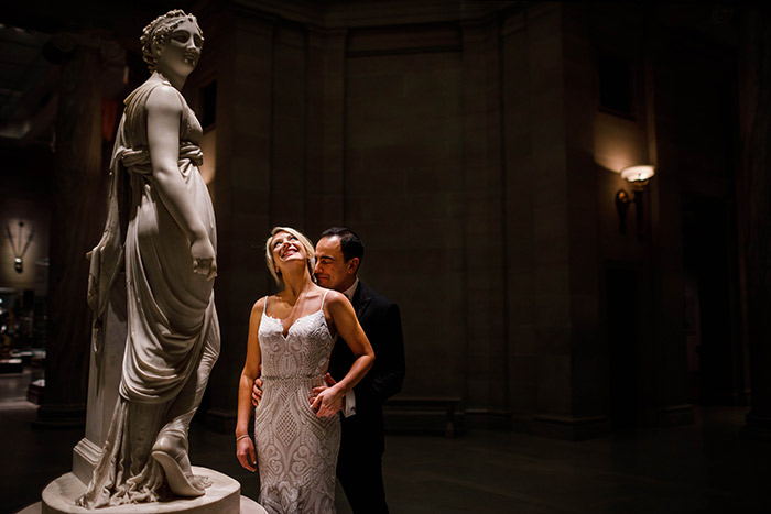 Megan & Angelo's Marvelous Museum Wedding, gorgeous art museum wedding inspiration, winter wedding