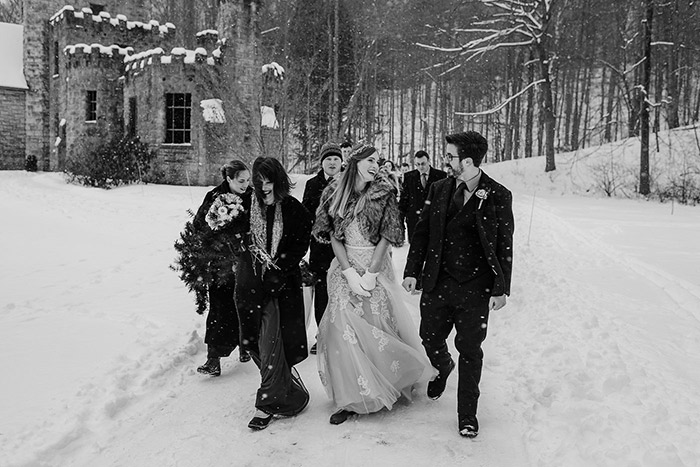 Jessica & James' Intimate Snowfall Wedding, winter wedding, winter wedding ideas, winter wedding inspiration