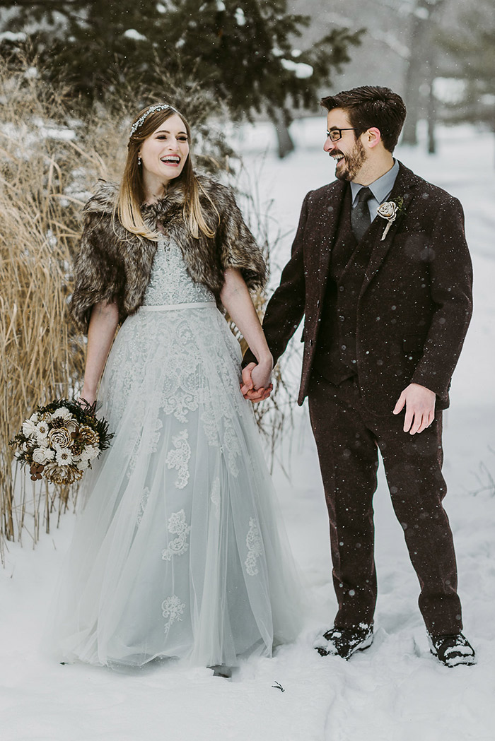 Jessica & James' Intimate Snowfall Wedding, winter wedding, winter wedding ideas, winter wedding inspiration