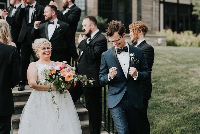 Kristin & Taylor's Modern Art Deco Matrimony, cleveland ohio wedding, real wedding inspiration as seen on TodaysBride.com