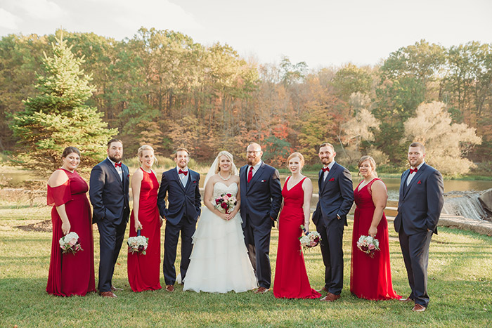 Kari & Tristan's Lodge at Geneva-on-the-Lake Real Wedding, burgundy and navy wedding, ohio wedding, real wedding, bride, groom, destination wedding, lake wedding