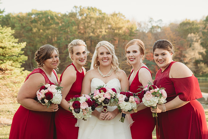 Kari & Tristan's Lodge at Geneva-on-the-Lake Real Wedding, burgundy and navy wedding, ohio wedding, real wedding, bride, groom, destination wedding, lake wedding