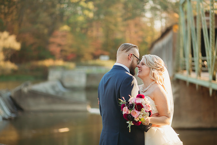 Kari & Tristan's Lodge at Geneva-on-the-Lake Real Wedding, burgundy and navy wedding, ohio wedding, real wedding, bride, groom, destination wedding, lake wedding