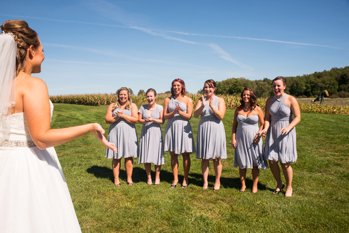 Bridesmaid First Look | Jadie Foto | As seen on TodaysBride.com