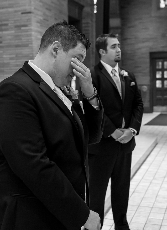 Groom seeing his bride | LMAC Photography | As seen on TodaysBride.com