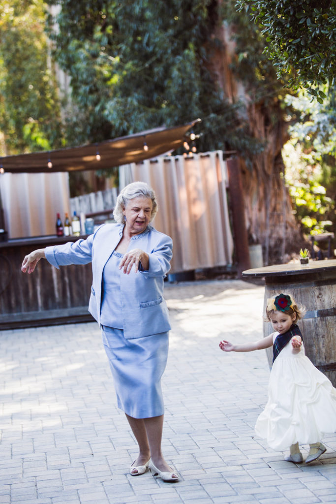 grandma teaching flower girl ballet | John Patrick Images | As seen on TodaysBride.com