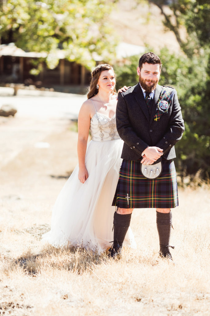 Bride and groom doing first look | John Patrick Images | As seen on TodaysBride.com