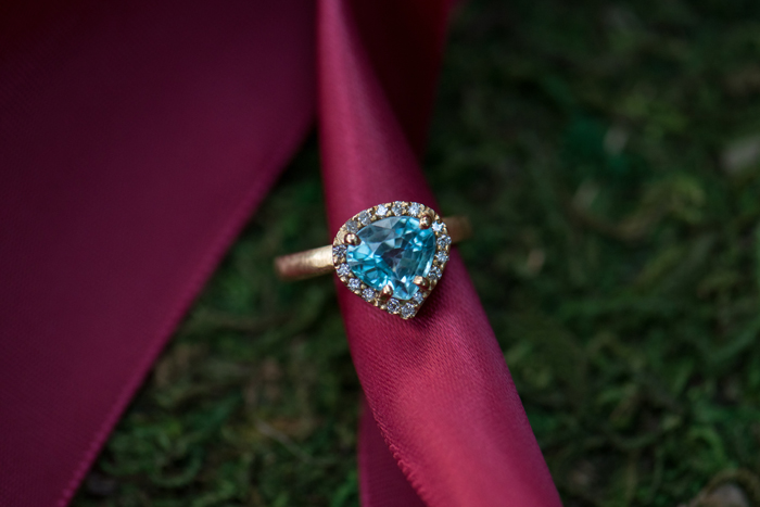 Blue Engagement Ring | Sabrina Hall Photography | As seen on TodaysBride.com