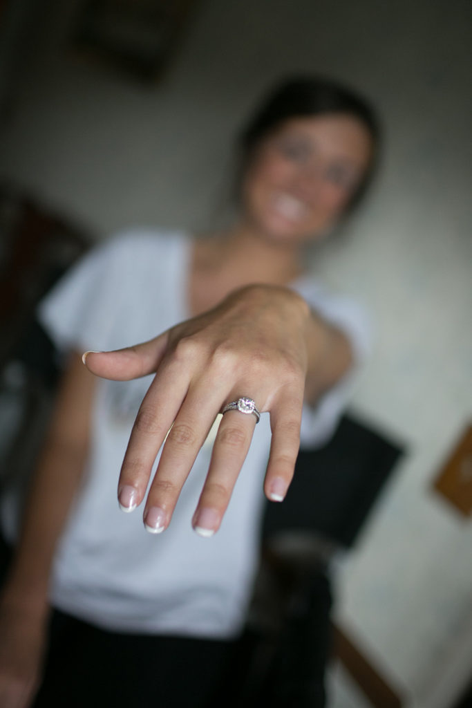 Bride showing off Engagement Ring | BCR Studios by Brad | As seen on TodaysBride.com