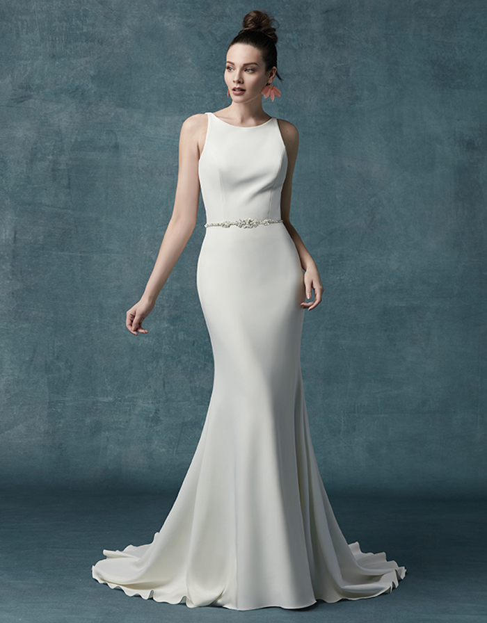 Simple and Sleek Sheath Wedding Dress Today s Bride