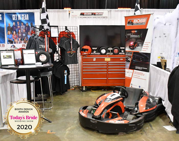Booth Design | Boss Pro Karting | As seen on TodaysBride.com