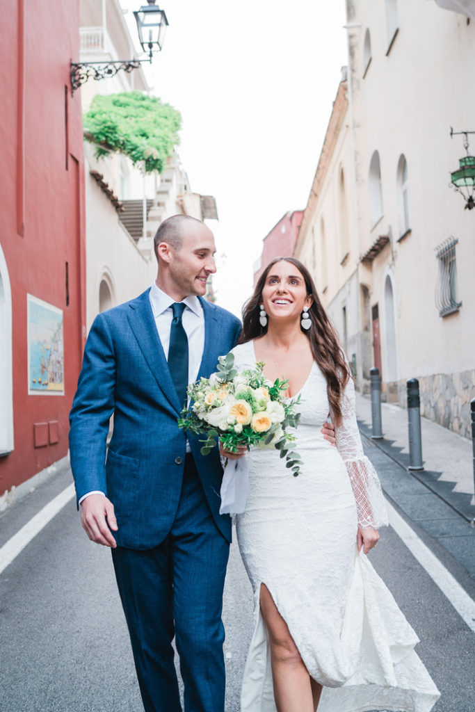 Bride and Groom in Positano Italy | Fabrizio and Romina Photography and Film | As seen on TodaysBride.com